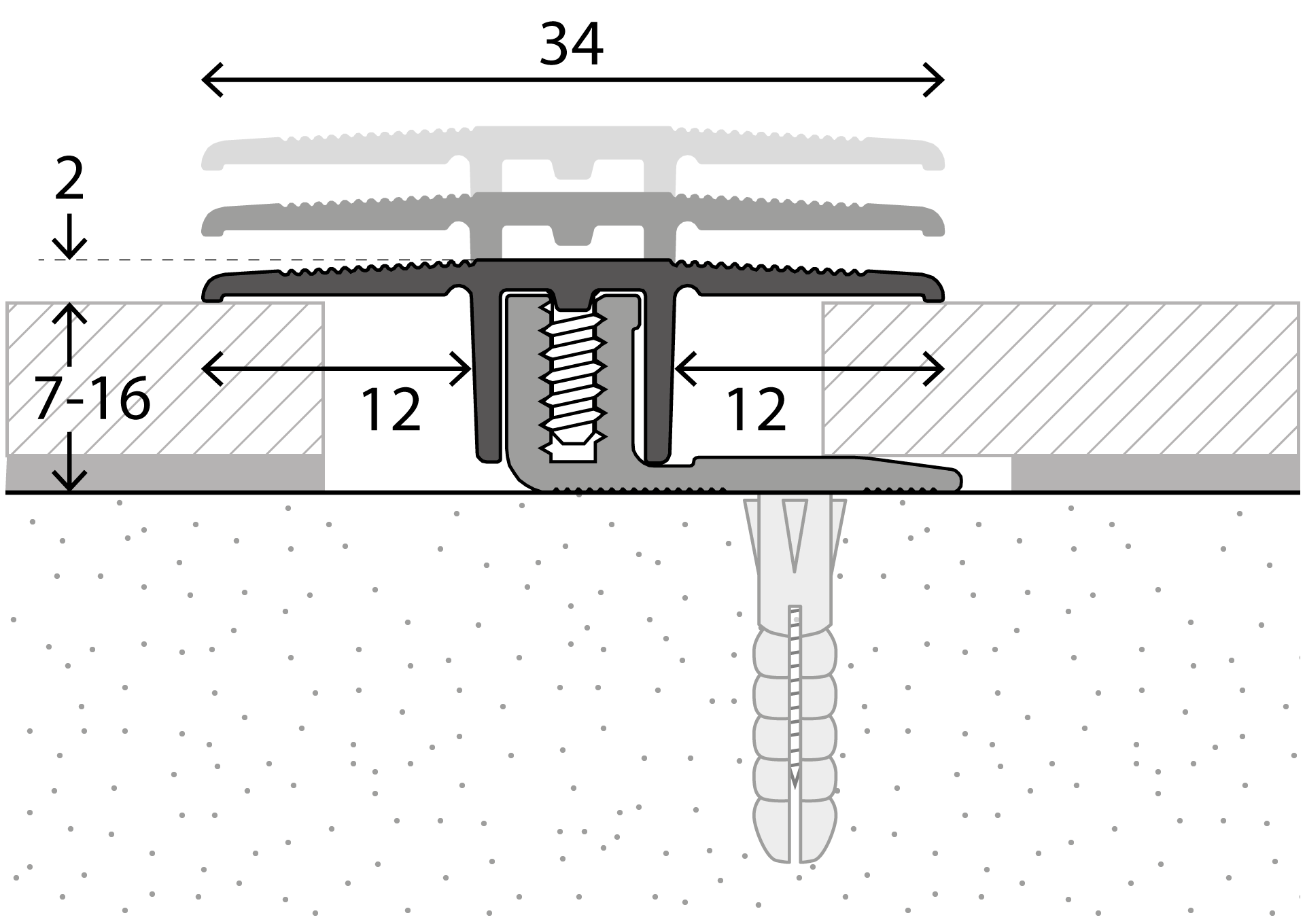 prinz-bergangsprofil-alu-sahara-3-4-x-270-cm